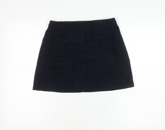 BDG Women's Blue Corduroy Mini Skirt Size S Zip Pockets