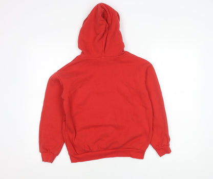 H&M Boys Spider-Man Marvel Red Pullover Hoodie 9-10 Years Cotton Blend