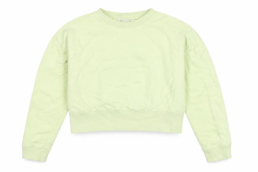 Monki Womens Green XS Sweatshirt Crew Neck Cotton Casual
