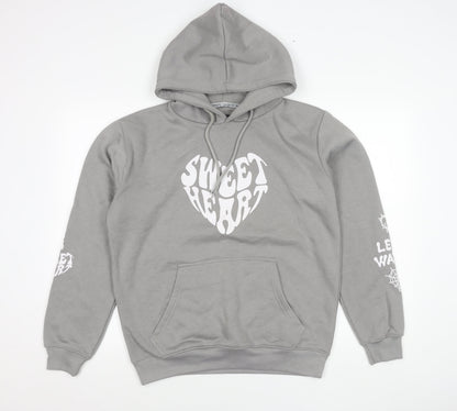NORTII WEST Men’s Grey Pullover Hoodie M Sweetheart Graphic
