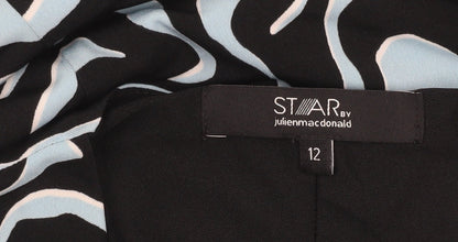 Star by Julien Macdonald Women’s Blue Black Sheath Dress Size 12