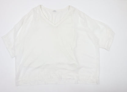Womens UK Size 22 Yours White Basic Blouse