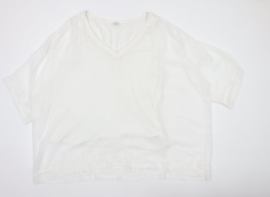 Womens UK Size 22 Yours White Basic Blouse