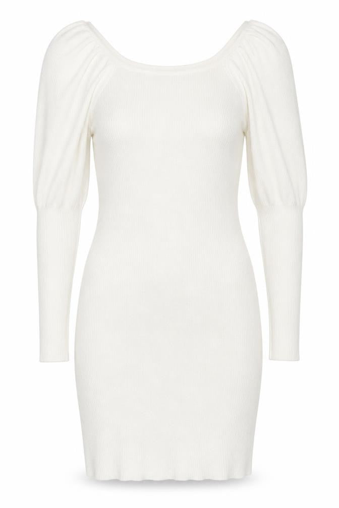 ASOS Women’s White Bodycon Puff Sleeve Mini Dress Size 8