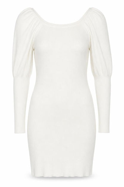 ASOS Women’s White Bodycon Puff Sleeve Mini Dress Size 8