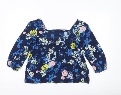 Womens UK Size 12 Lily & Me Blue Tunic Blouse