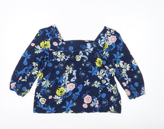 Womens UK Size 12 Lily & Me Blue Tunic Blouse