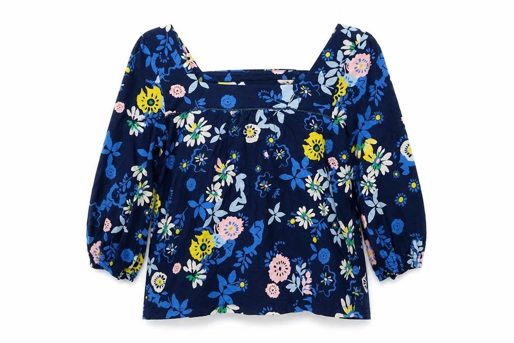Womens UK Size 12 Lily & Me Blue Tunic Blouse