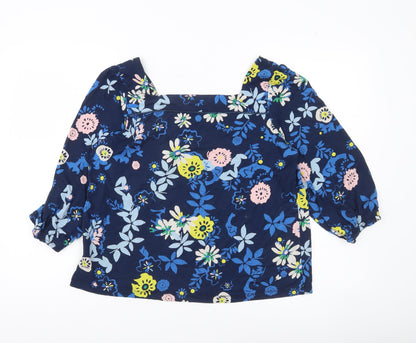 Womens UK Size 12 Lily & Me Blue Tunic Blouse