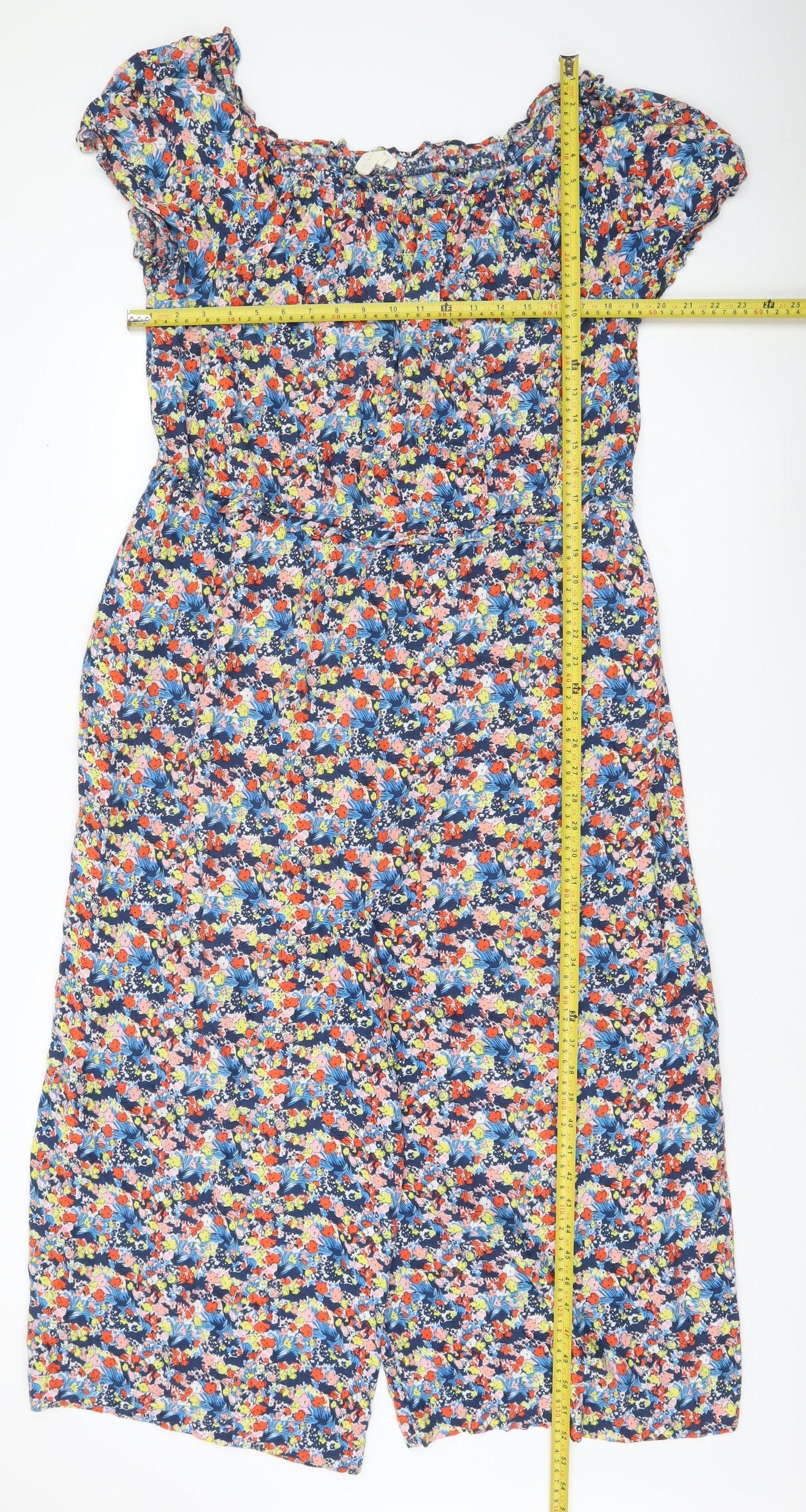 Next Womens Multicoloured Floral Viscose Playsuit Size 20