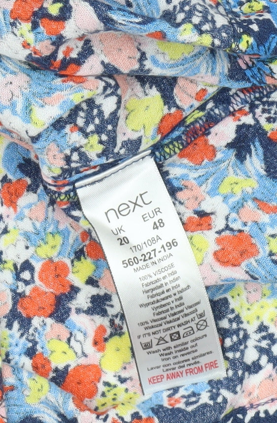 Next Womens Multicoloured Floral Viscose Playsuit Size 20