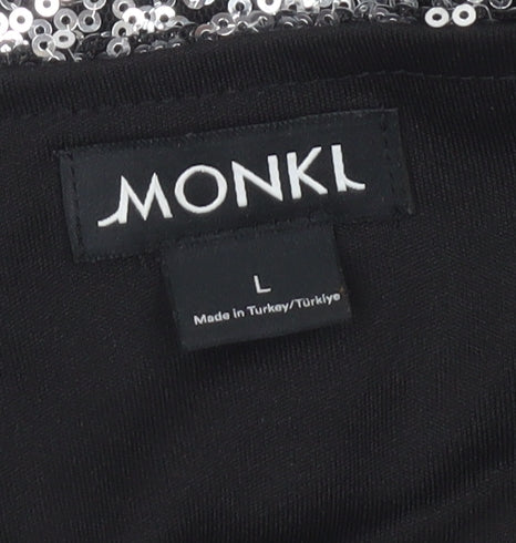 Womens UK Size L Monki Silver Camisole Tank