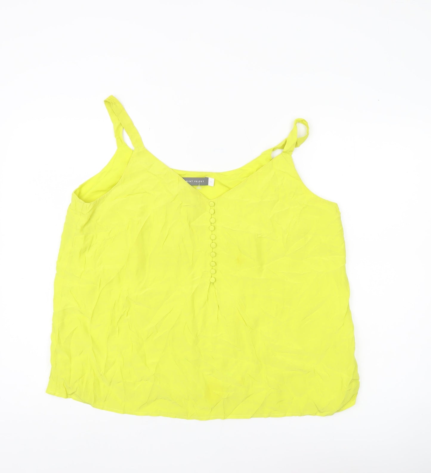 Womens UK Size 16 Mint Velvet Yellow Camisole Tank