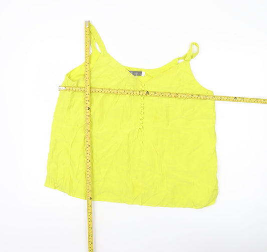 Womens UK Size 16 Mint Velvet Yellow Camisole Tank