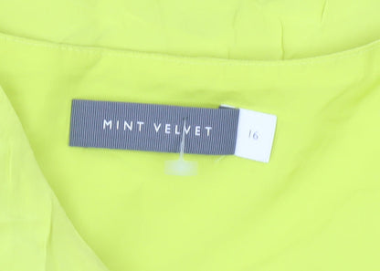Womens UK Size 16 Mint Velvet Yellow Camisole Tank