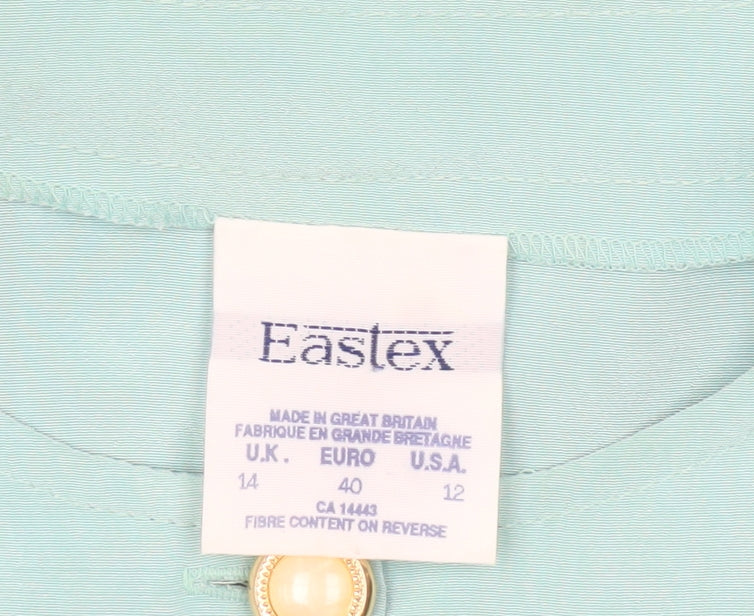 Eastex Women’s Blue Pleated Midi Shirt Dress Size 14