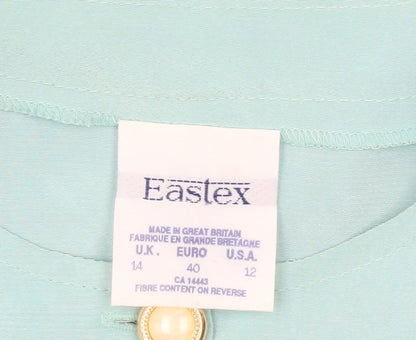 Eastex Women’s Blue Pleated Midi Shirt Dress Size 14
