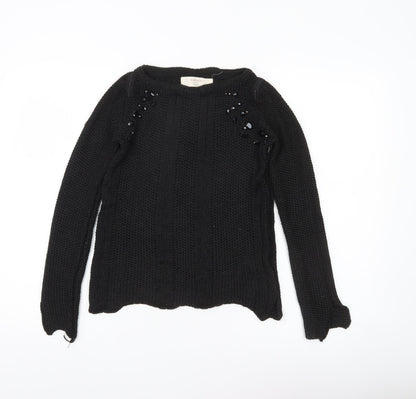 Womens UK Size S Zara Black Pullover Jumper