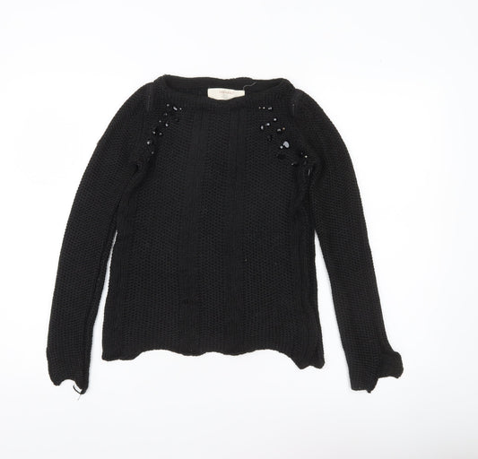 Womens UK Size S Zara Black Pullover Jumper
