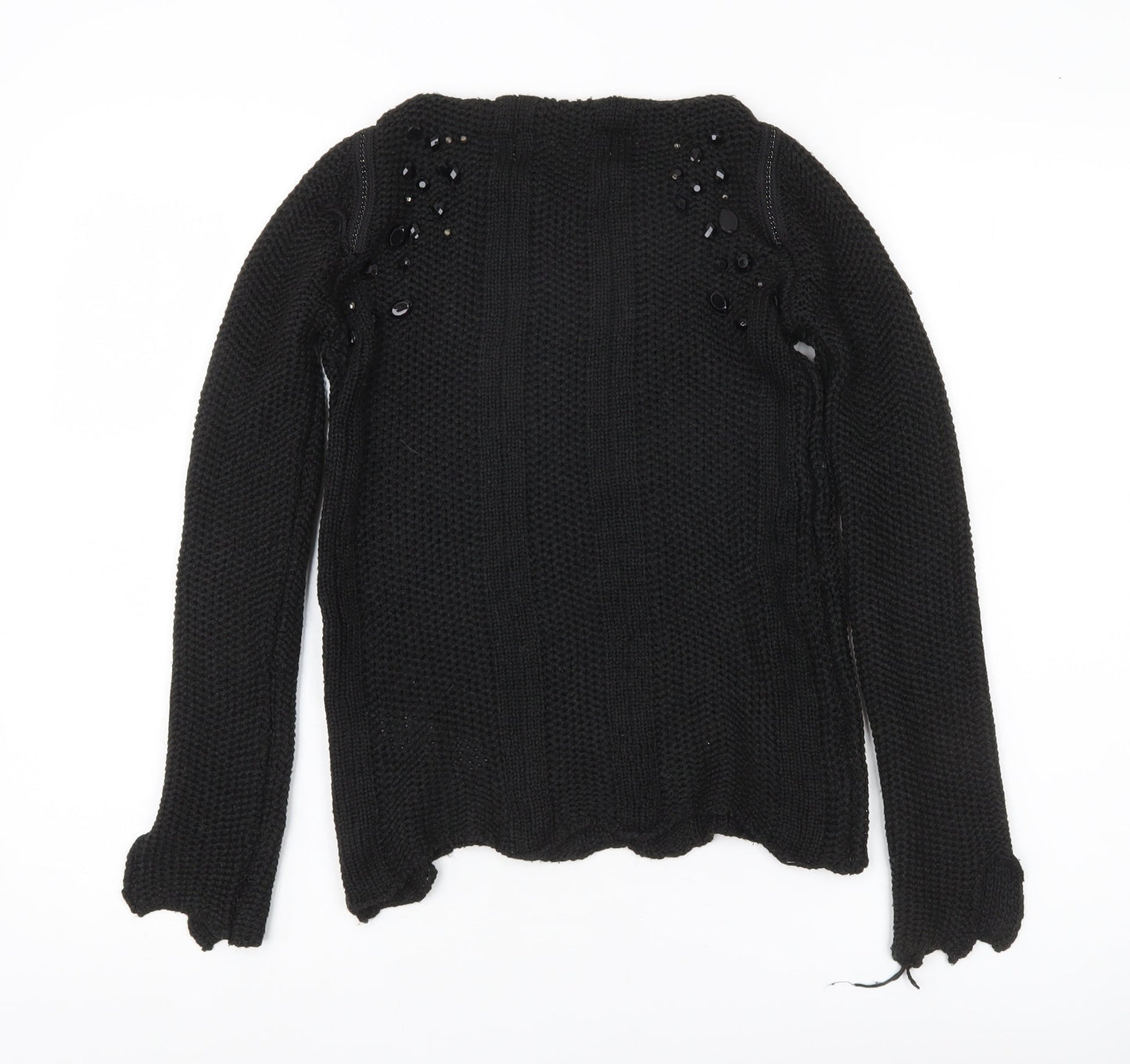 Womens UK Size S Zara Black Pullover Jumper