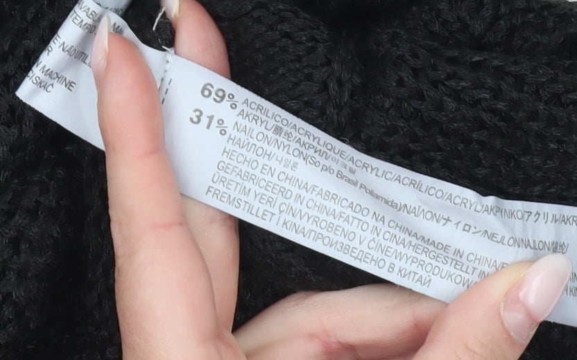 Womens UK Size S Zara Black Pullover Jumper