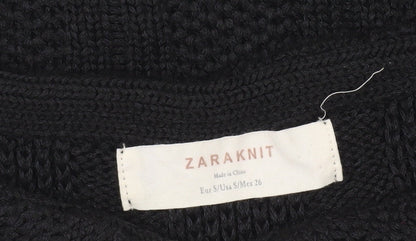 Womens UK Size S Zara Black Pullover Jumper