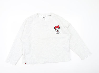 Womens UK Size M 12-14 Disney White Pullover Sweatshirt