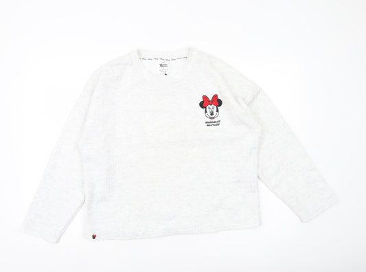 Womens UK Size M 12-14 Disney White Pullover Sweatshirt