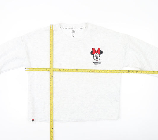 Womens UK Size M 12-14 Disney White Pullover Sweatshirt