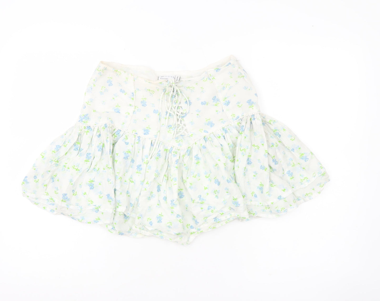 ASOS Women’s White Floral Peasant Skirt Size 12 Cotton Lace