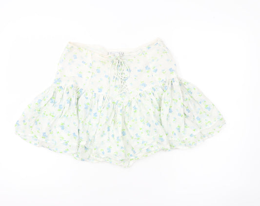 ASOS Women’s White Floral Peasant Skirt Size 12 Cotton Lace