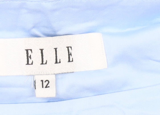 Womens UK Size 12 ELLE Blue Tunic Blouse