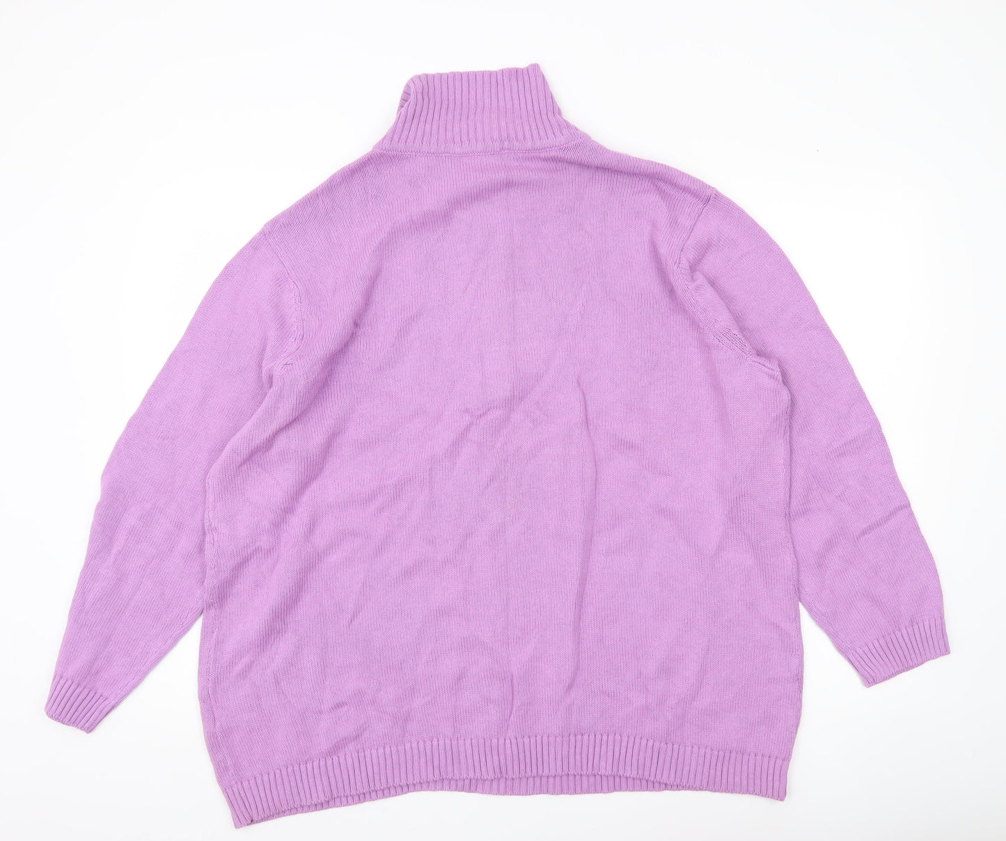 Womens UK Size 26 Collection L Purple Full Zip Jumper