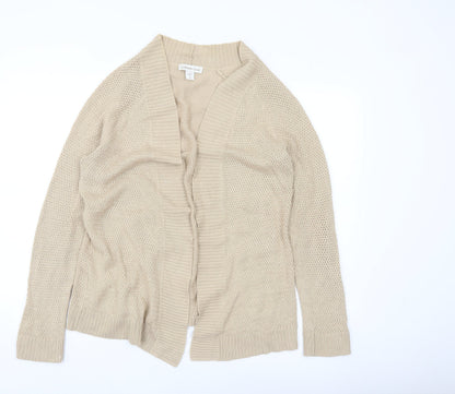 Coldwater Creek Women’s Beige Open-Knit Cardigan Size 14