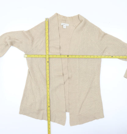 Coldwater Creek Women’s Beige Open-Knit Cardigan Size 14