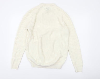 Next Men’s Ivory Cable-Knit Wool Blend Jumper Size M