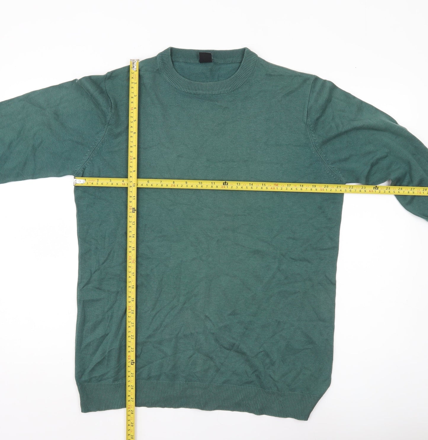 Cotton Traders Men’s Green M Pullover Crew Neck Jumper Knit