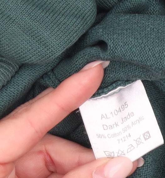 Cotton Traders Men’s Green M Pullover Crew Neck Jumper Knit