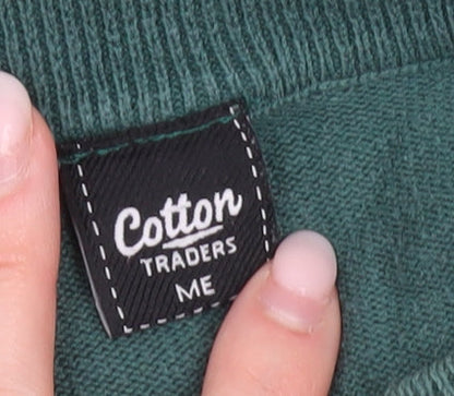 Cotton Traders Men’s Green M Pullover Crew Neck Jumper Knit