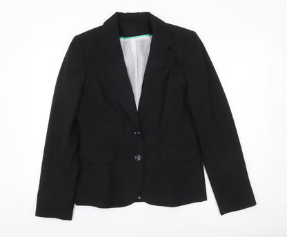 Dorothy Perkins Womens Black Size 12 Blazer Jacket Workwear