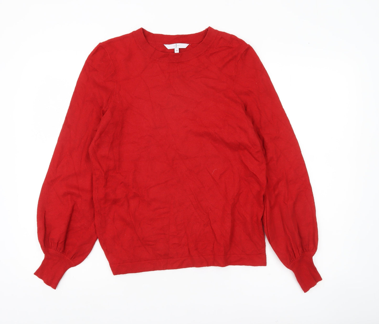Jasper Conran Women’s Red Crew Neck Pullover Jumper Size 14