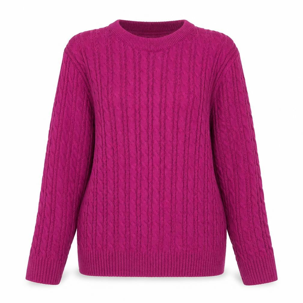 Womens UK Size 2 Pure & Natural Purple Pullover Jumper