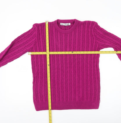 Womens UK Size 2 Pure & Natural Purple Pullover Jumper