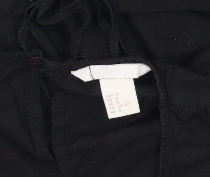 Womens UK Size 10 H&M Black Basic Blouse