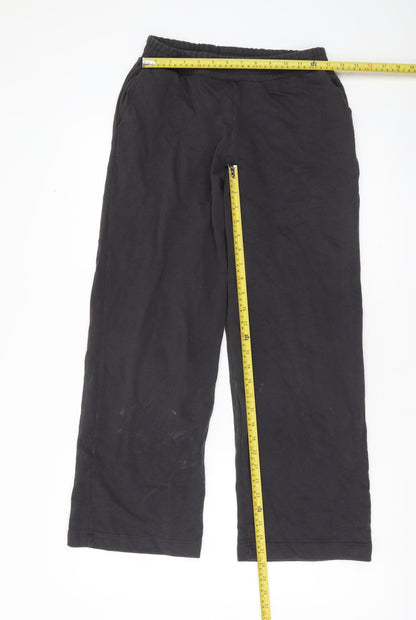 Womens UK Size S Zara Relaxed Fit CasualTravel Black Trousers