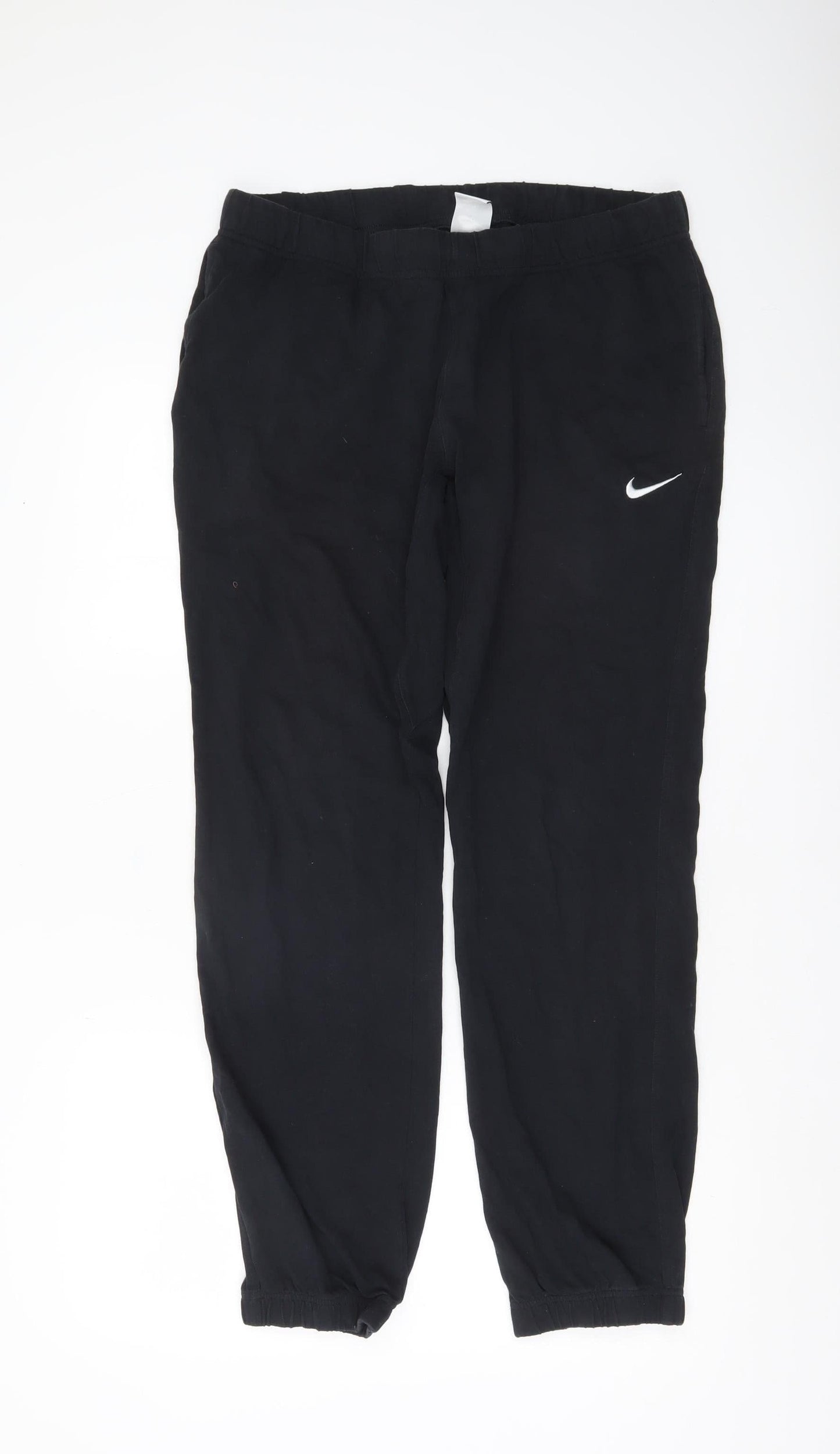 Nike Mens Black L Jogger Sweatpants Cotton Tapered Fit