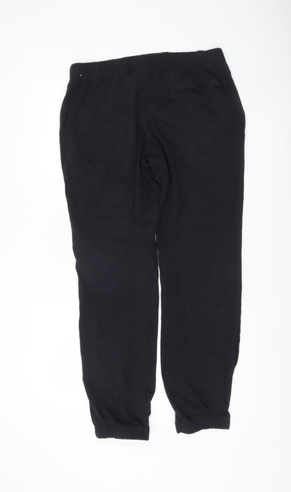 Nike Mens Black L Jogger Sweatpants Cotton Tapered Fit