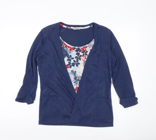 Womens UK Size 10 Marks and Spencer Blue Tunic Blouse