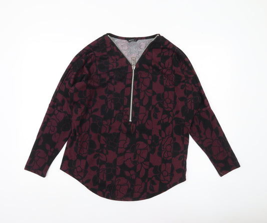 Womens UK Size 10 Roman Purple Full Zip Jumper