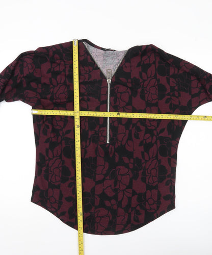 Womens UK Size 10 Roman Purple Full Zip Jumper